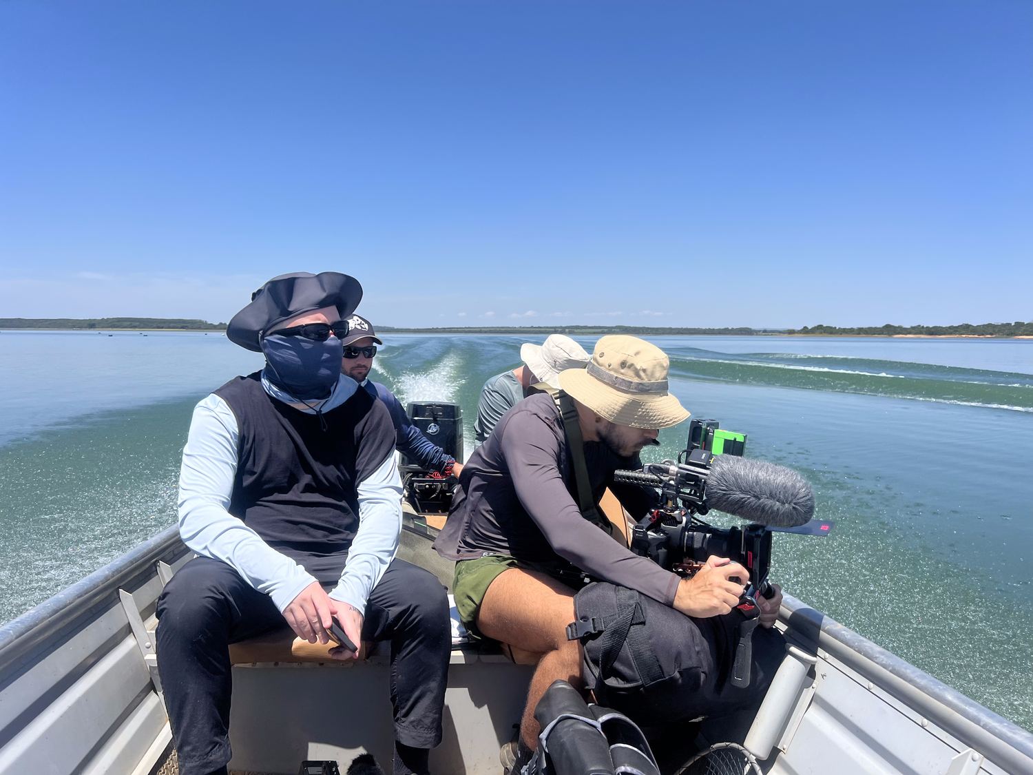 Câmera a bordo do barco