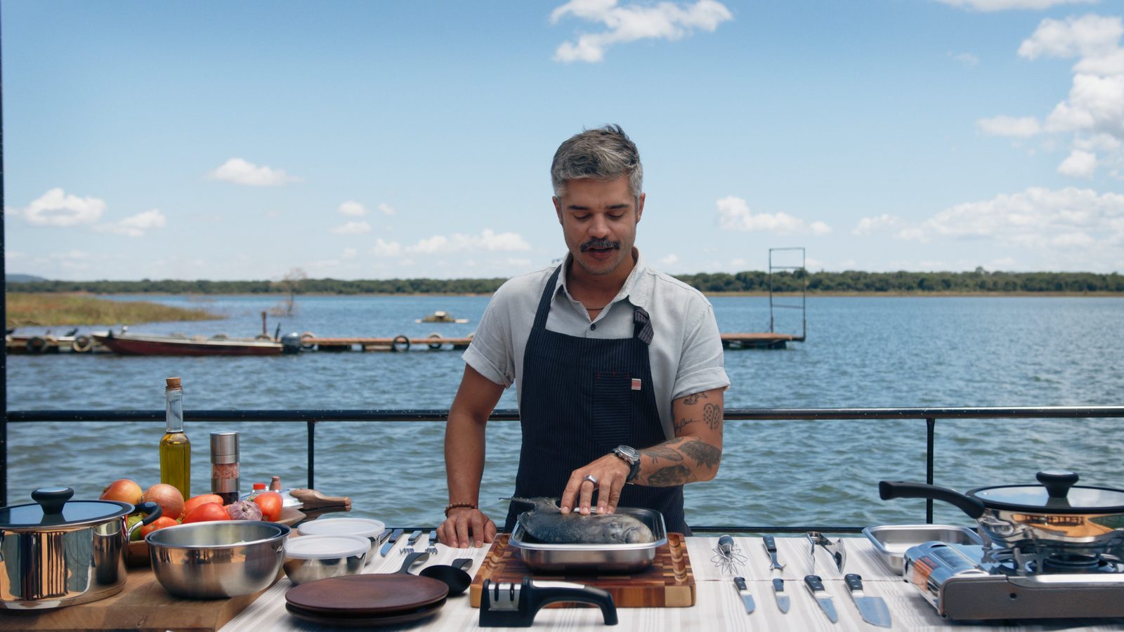 Preparo de receita a bordo